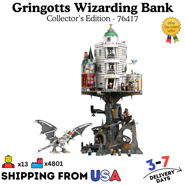 76417 Gringotts Wizarding Bank P76417 Not Assembled Complete set US